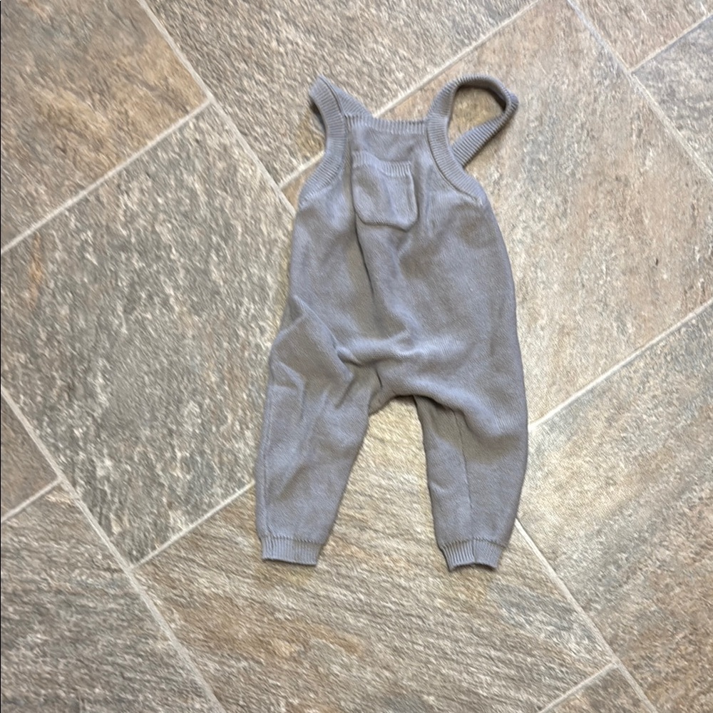 Quincy Mae Light Gray Kids Overalls